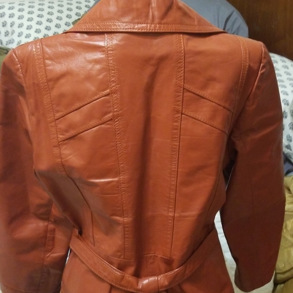 SHE'S A BRICK HOUSE❣️Rust leather jacket - Picture 4 of 8